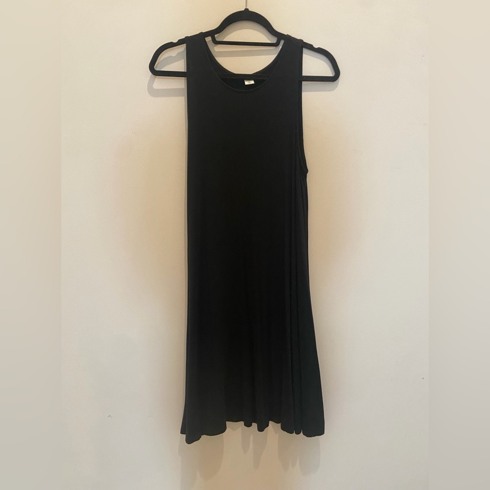 Old Navy Black Jersey Sleeveless Swing Dress